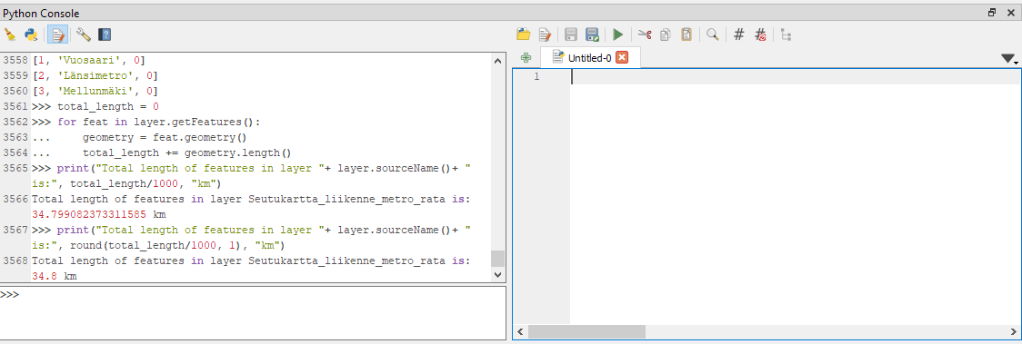 Console and editor